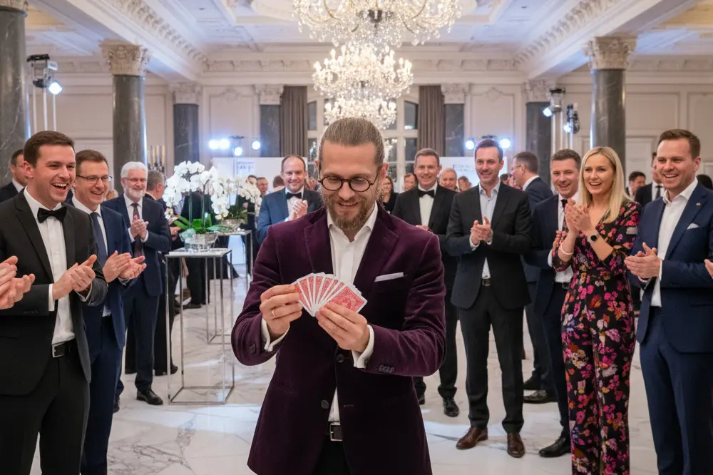 Walking Act Zauberer in Hamburg für Messe und Networking